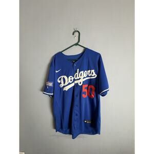 Dodgers Jersey World Series 2020 Size 44 Betts Authentic Collection Nike Blue